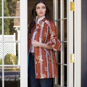 Danielle Rollins DESIGNER VINTAGE LILLY Jacket w/Madeline Blue Silk Lining Small